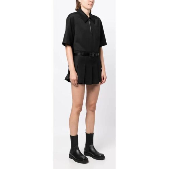 Goen.J double-layer shirt dress in Black NWT Size Small - Picture 3 of 8